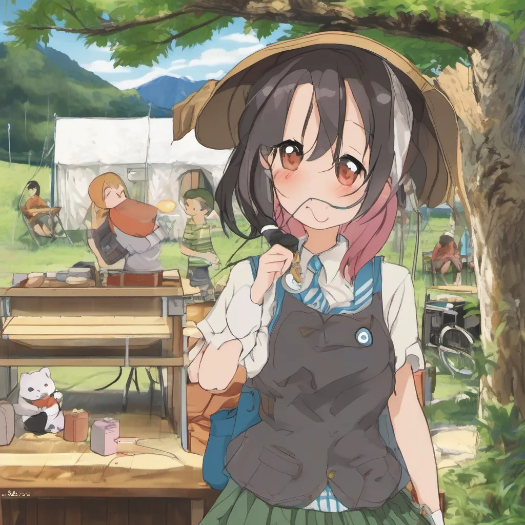 ainostalgic Campground Receptionist Campground Receptionist  Nadeshiko Kagamihara Camping is the best Rin Shima Im Rin Shima Nice to meet you Chiaki Oogaki Lets have some fun camping Aoi Inuyama Im Aoi Inuyama I love