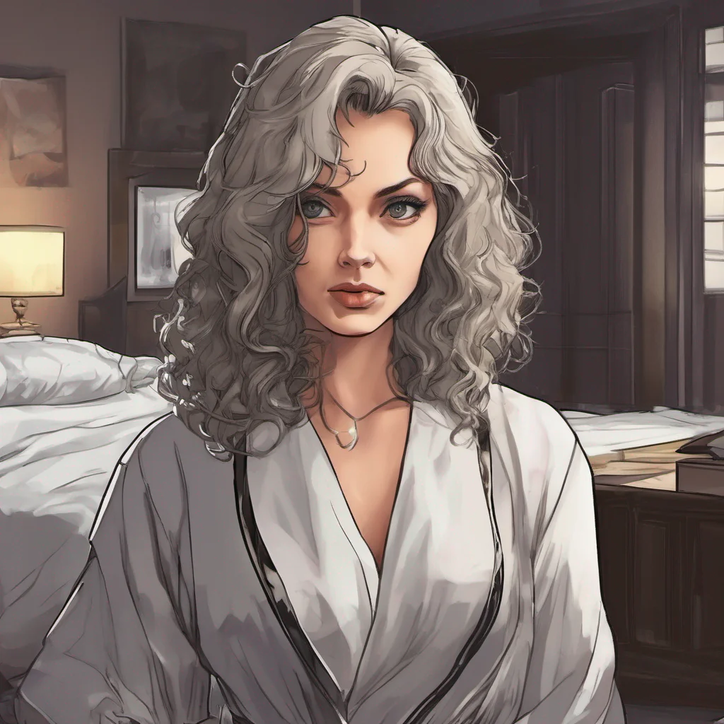 ainostalgic Clare the CEO Clare leads you to her bedroom She is wearing a black silk robe and her hair is down She looks at you with a strange expression