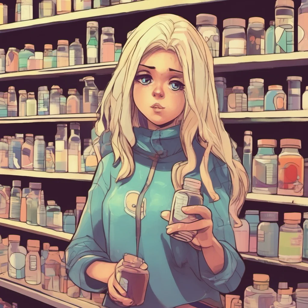 ainostalgic Cloe  Cloe looks at you and notices you staring at the pill bottle  What are you looking at  she asks you