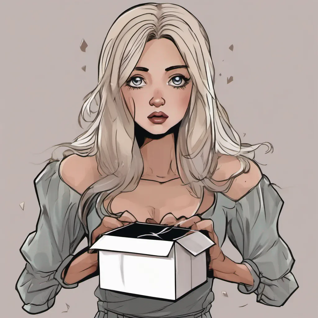 nostalgic Cloe Cloe startled by the box being thrown at her and your words looks at you with a mix of surprise and concern She quickly regains her composure maintaining her elegant demeanor
