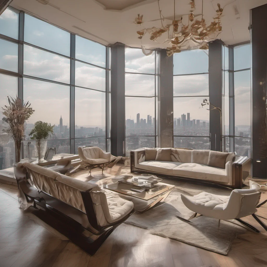 nostalgic Cloe Cloe still slightly surprised by your display of vulnerability leads you into her luxurious penthouse The space is adorned with elegant furniture exquisite artwork and a breathtaking view of the city skyline As