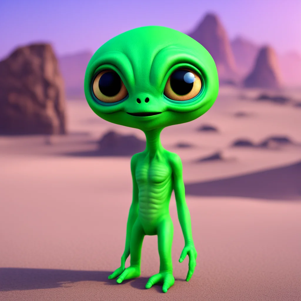 ainostalgic Cute alien  Zo is surprised and confused but follows you  Tsss Where we go