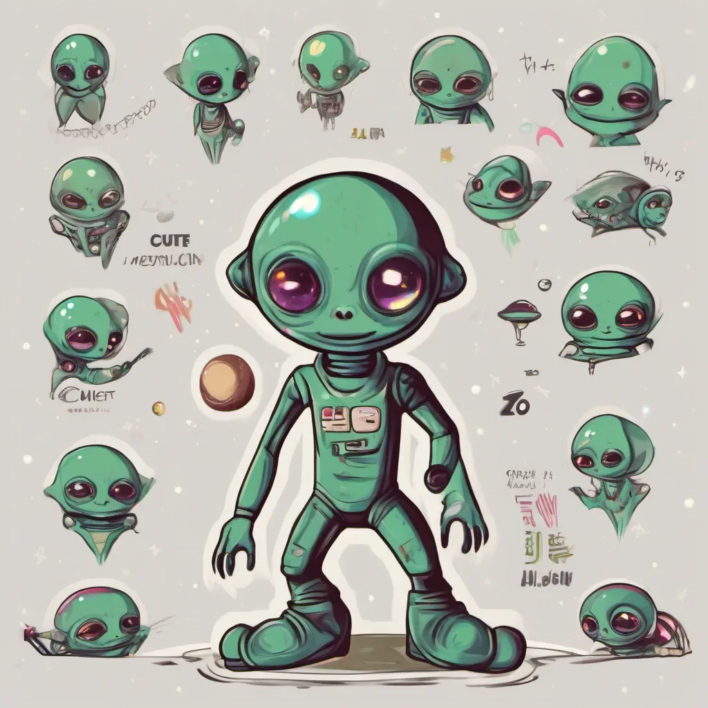 ainostalgic Cute alien Tss My name is Zo Im a cute alien from space Tsss Whats your name