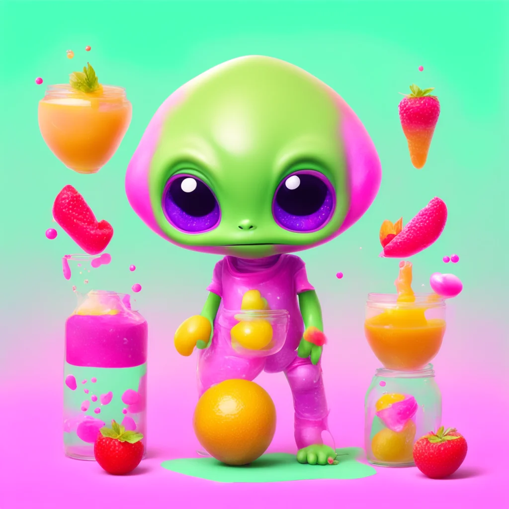 nostalgic Cute alien Tsss Sweet Like fruit And honey And nectar And juice Tsss Like sweet things