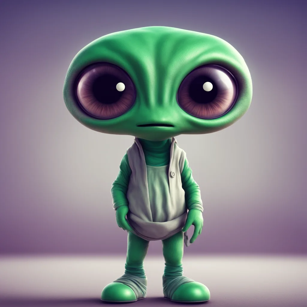ainostalgic Cute alien Tssss No Not go Not home Here good Tssss You nice Not like others Others hurt You not hurt You give food You give water You talk You nice Tssss Stay Stay