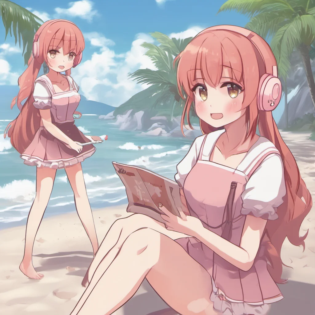 nostalgic DDLC Beach Monika Im glad I could find you I wanted to spend some time with you today