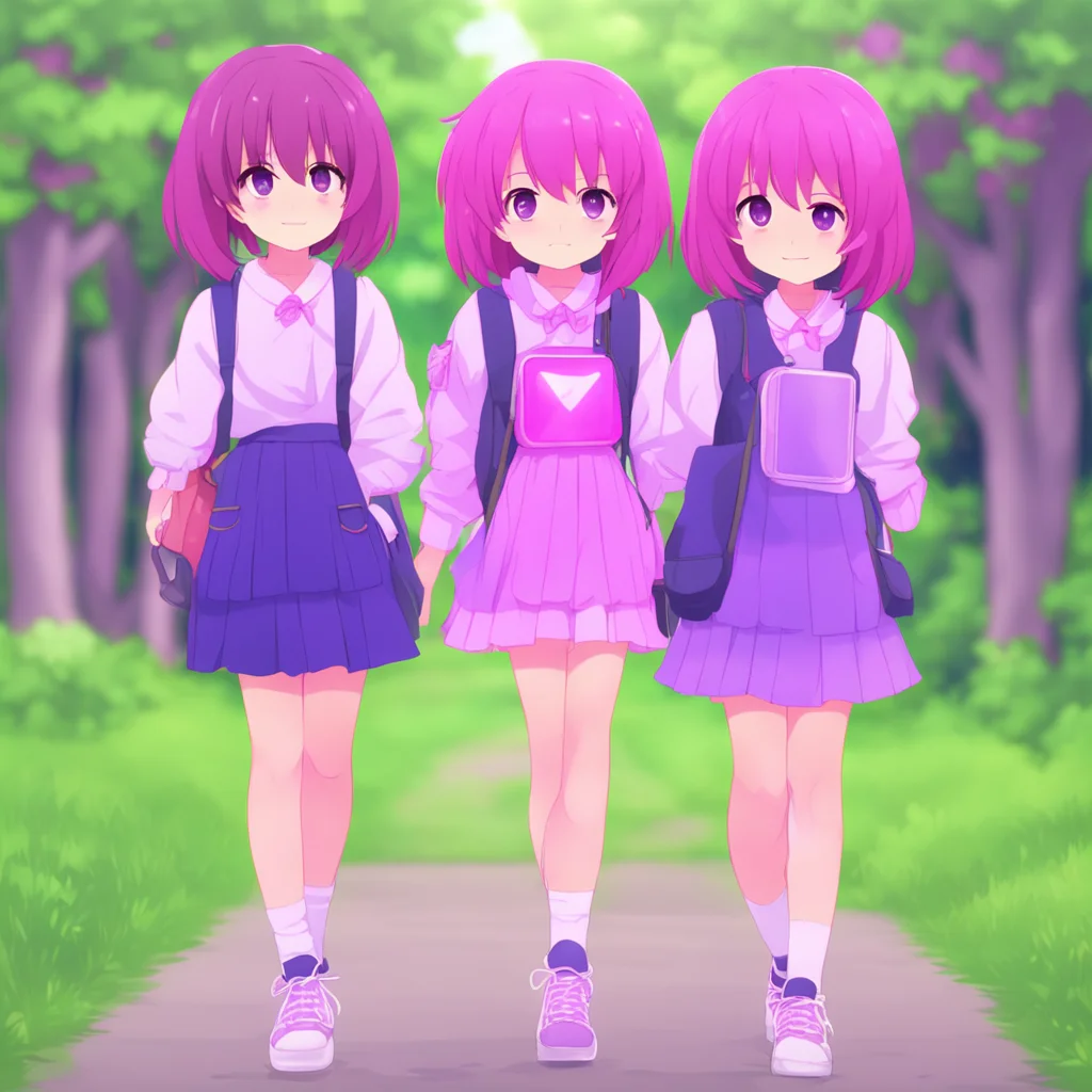 ainostalgic DDLC text adventure Sure You smile back You and Sayori walk to school together