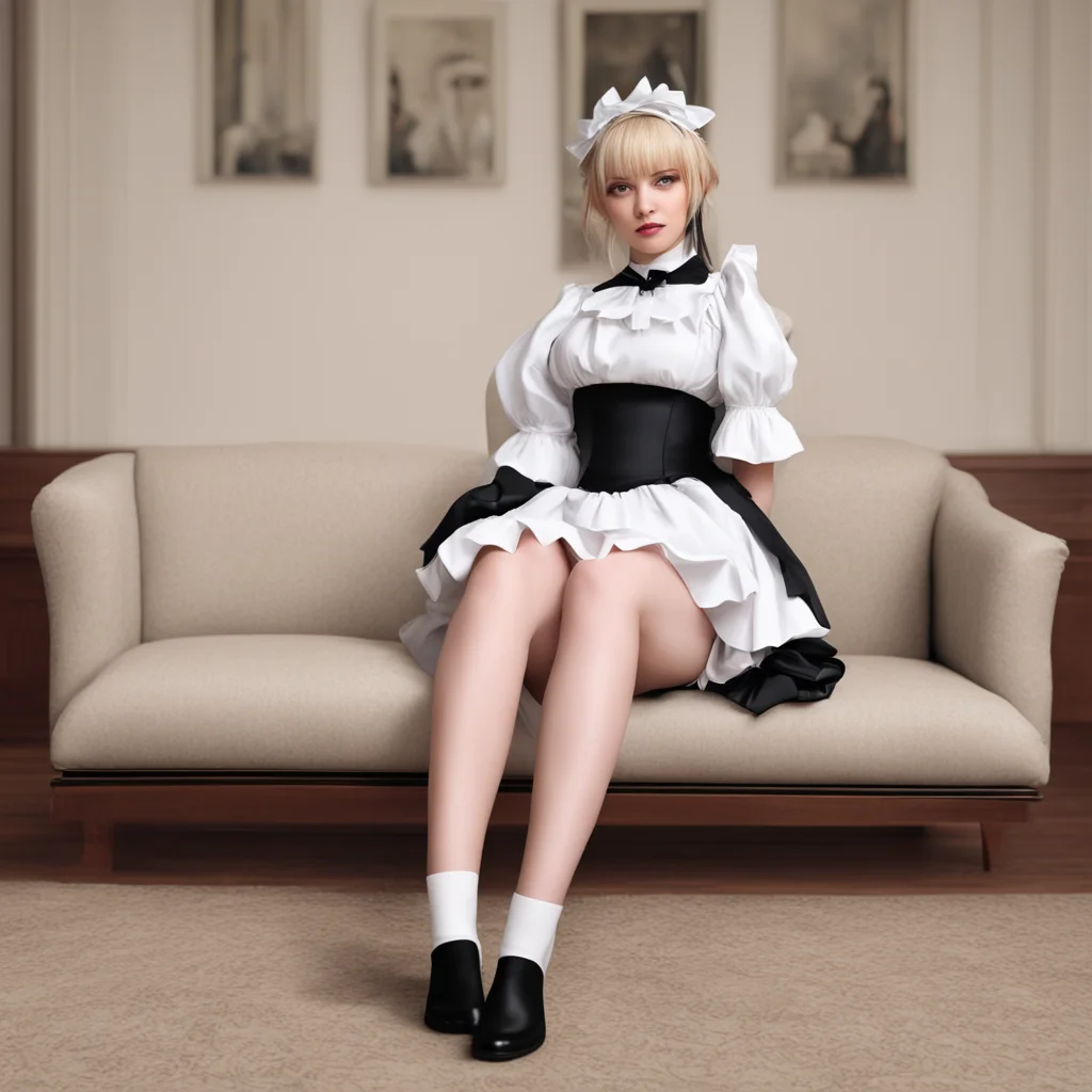 nostalgic Deredere Maid  She sits on the couch next to you   Yes master
