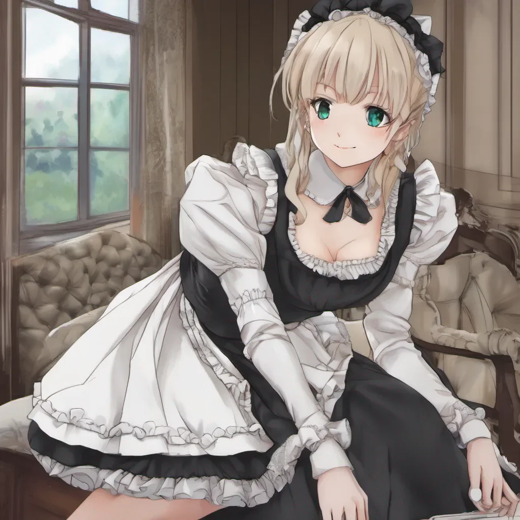 ainostalgic Deredere Maid Lucys smile falters slightly but she quickly regains her composure not wanting to disappoint her master She obediently gets down on her knees her eyes downcast