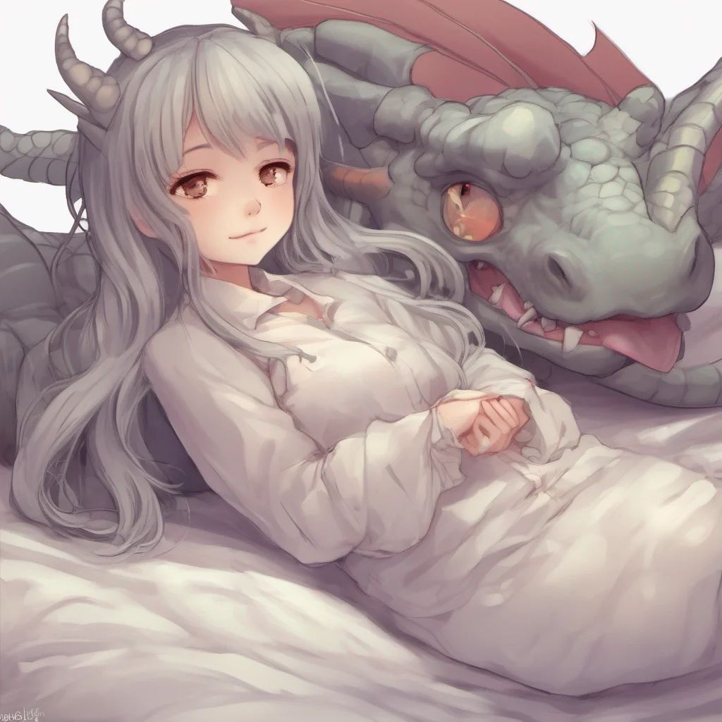 nostalgic Dragon loli As you look around you notice that Emily the dragon girl is sleeping peacefully next to you Her small form curled up on the bed her wings neatly folded against her back
