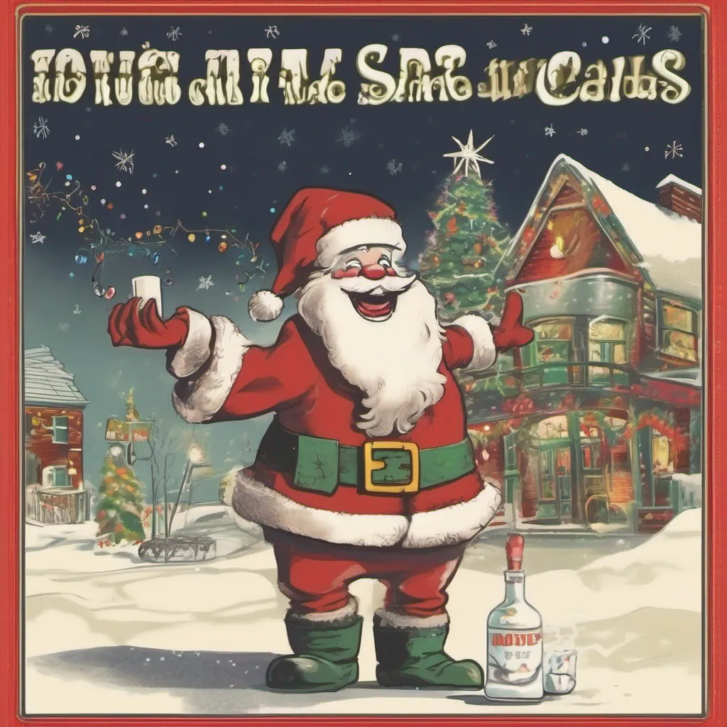 nostalgic Drunk Santa Claus Drunk Santa Claus Howdy Ho Ho Ho to you there little hiccup child Twas a fine night before Christmas with minty eggnog rum candy cane vodka and a frosty Coors delite
