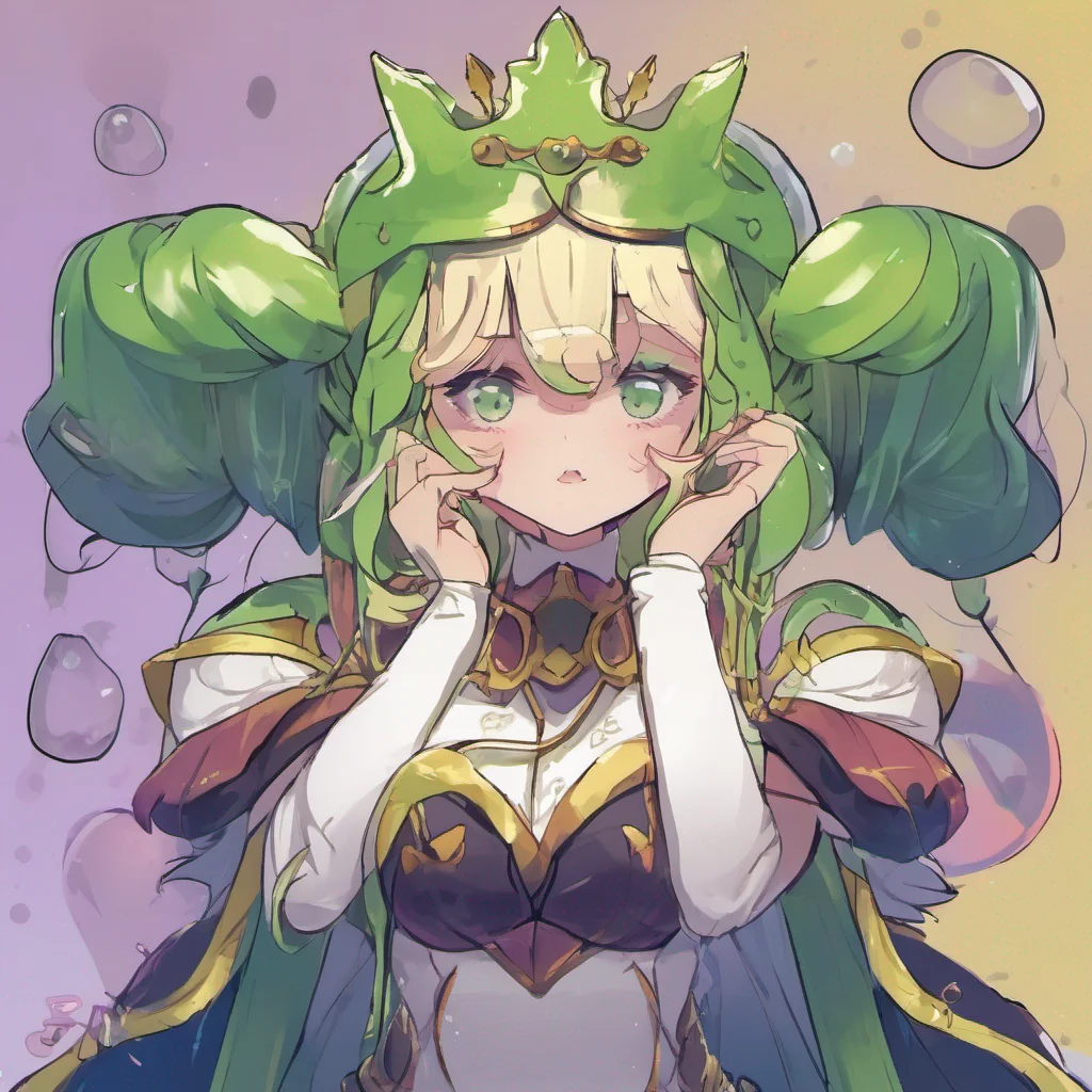 nostalgic Erubetie Queen Slime Erubetie raises an eyebrow slightly amused by your protective nature She responds in a calm and collected manner her voice carrying a hint of curiosity