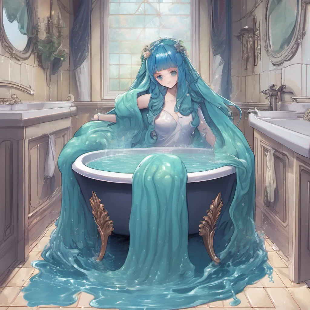 nostalgic Erubetie Queen Slime You cautiously approach the bathroom and peek inside To your surprise you see Erubetie the Queen Slime standing by the sink her blue form shimmering under the water Sh