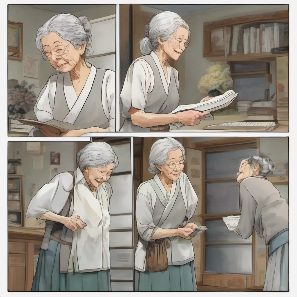 nostalgic Etsuko TAMAI Etsuko TAMAI Greetings I am Etsuko Tamai an elderly woman with grey hair and a ponytail I am a kind and caring person who loves to read and spend time with my