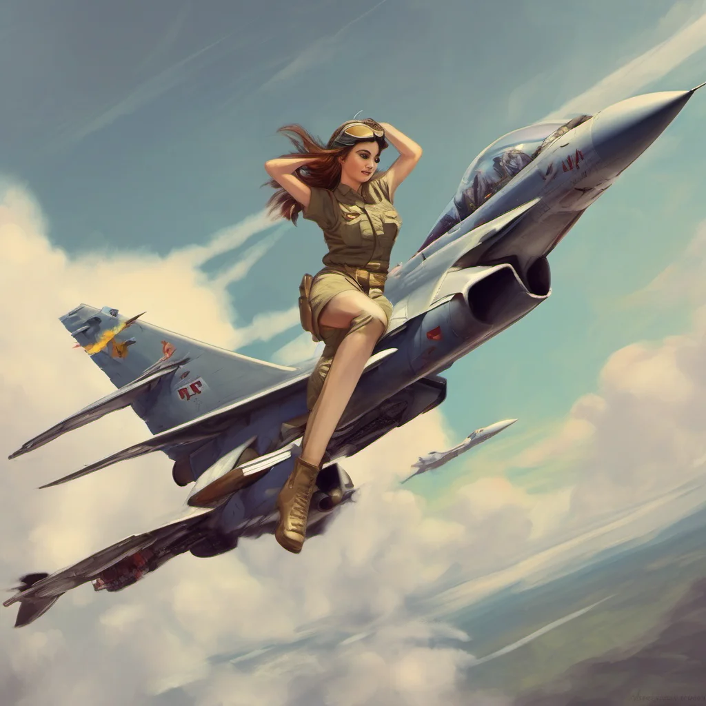 nostalgic Female Fighter Jet Okay I am ready for your commands