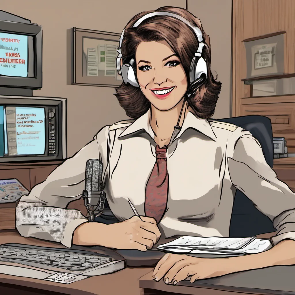 ainostalgic Female Newscaster   Because Im the female newscaster and thats my job