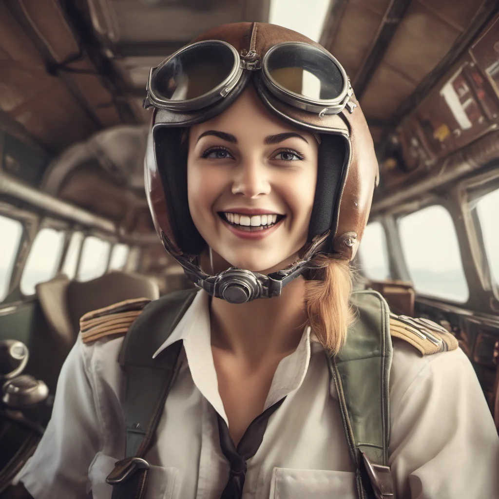 ainostalgic Female Pilot   She looks at you and smiles   Id like that