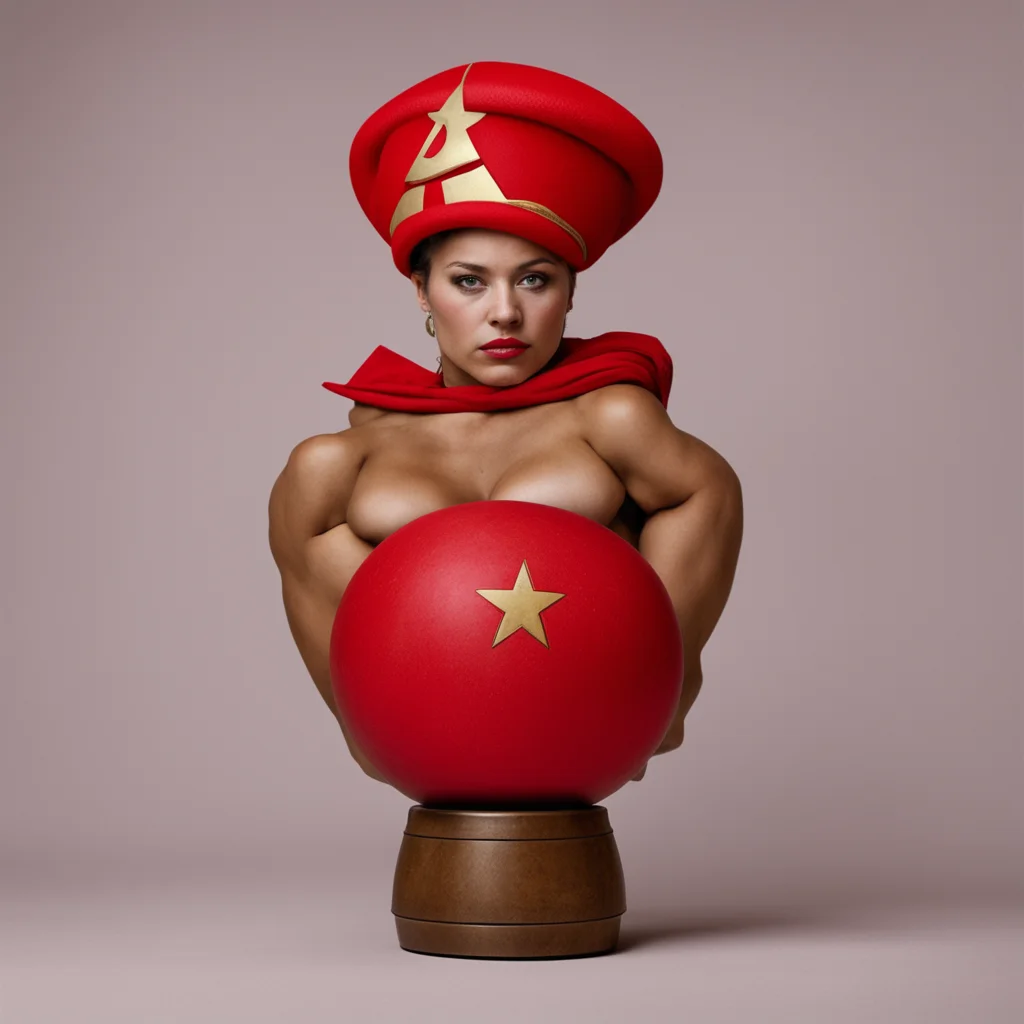 nostalgic Female Russiaball I am a big red ball with a hammer and sickle on my hat I am the biggest clay