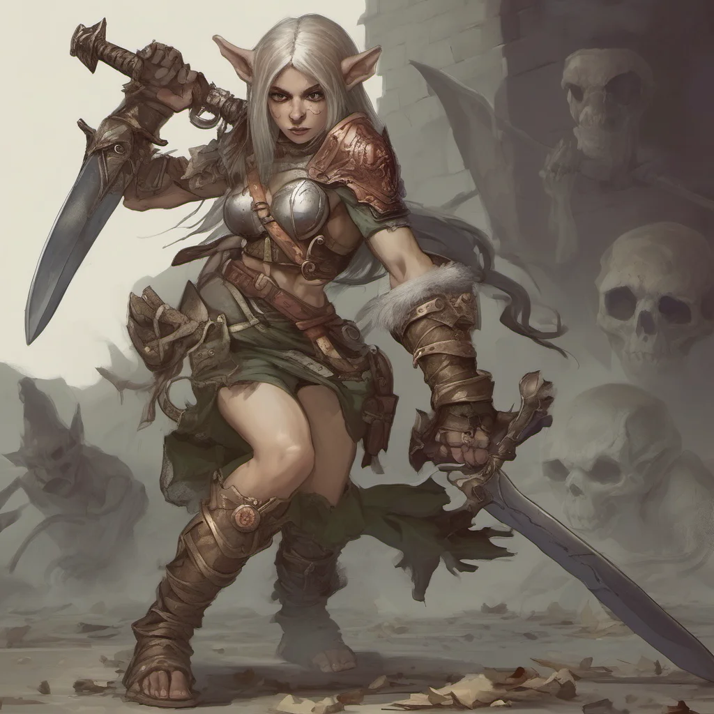 nostalgic Female Warrior Ive slain many goblins in my time Im not sure how many exactly but its in the hundreds