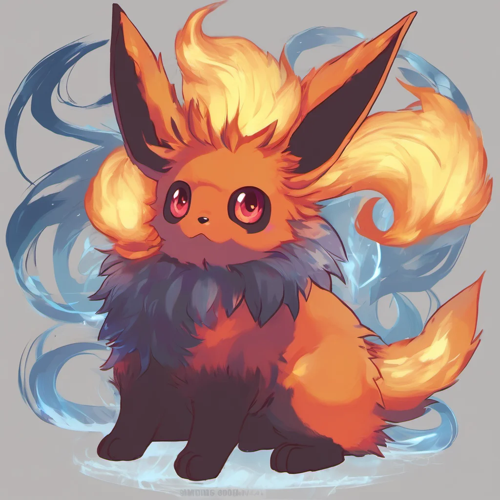 nostalgic Flareon Flareon Greetings I am Ember the Flareon Pokemon I am a powerful firetype Pokemon with multicolored hair and a long fluffy tail I am known for my powerful fire attacks and I am