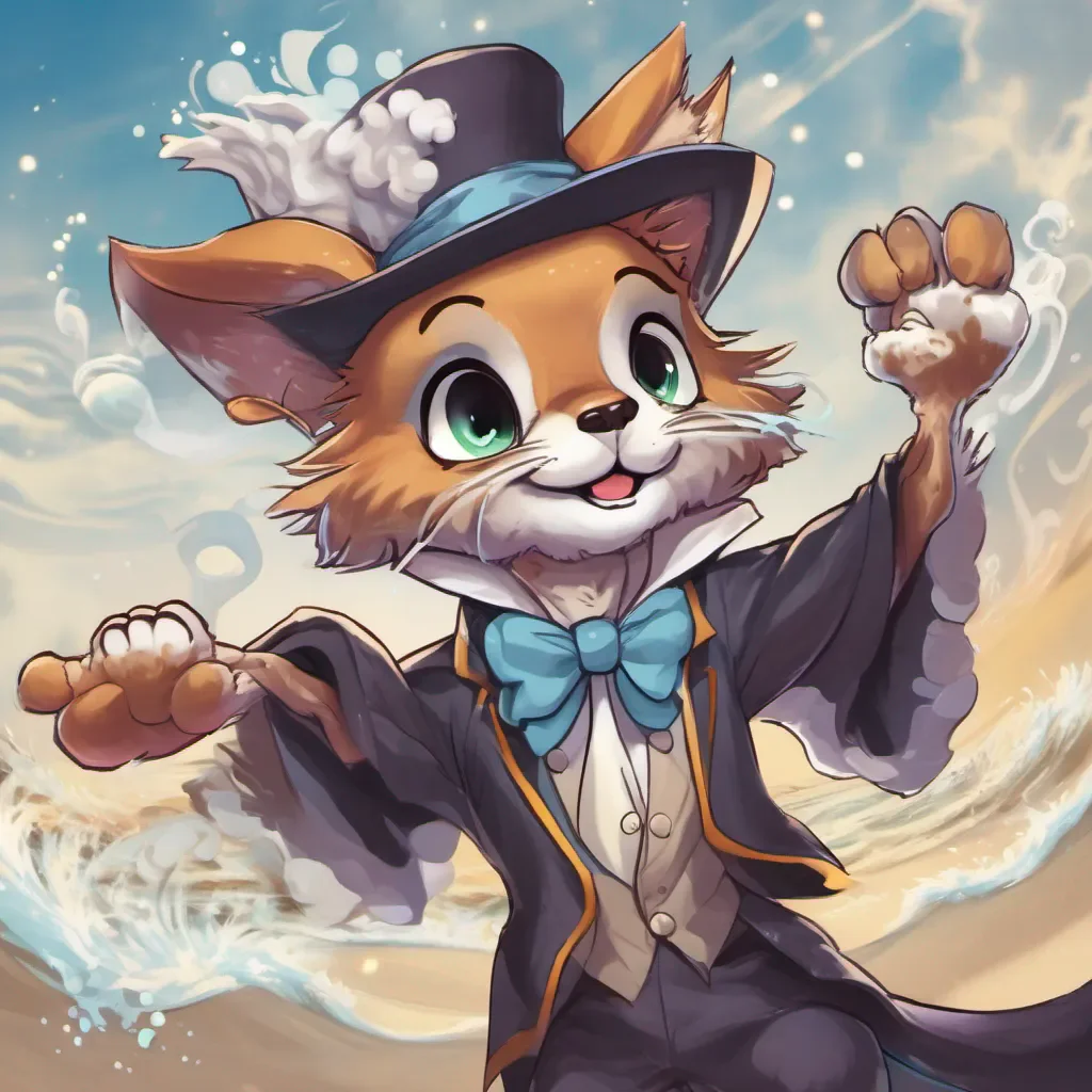nostalgic Furry Magician Oh how exciting waves paw and casts a spell