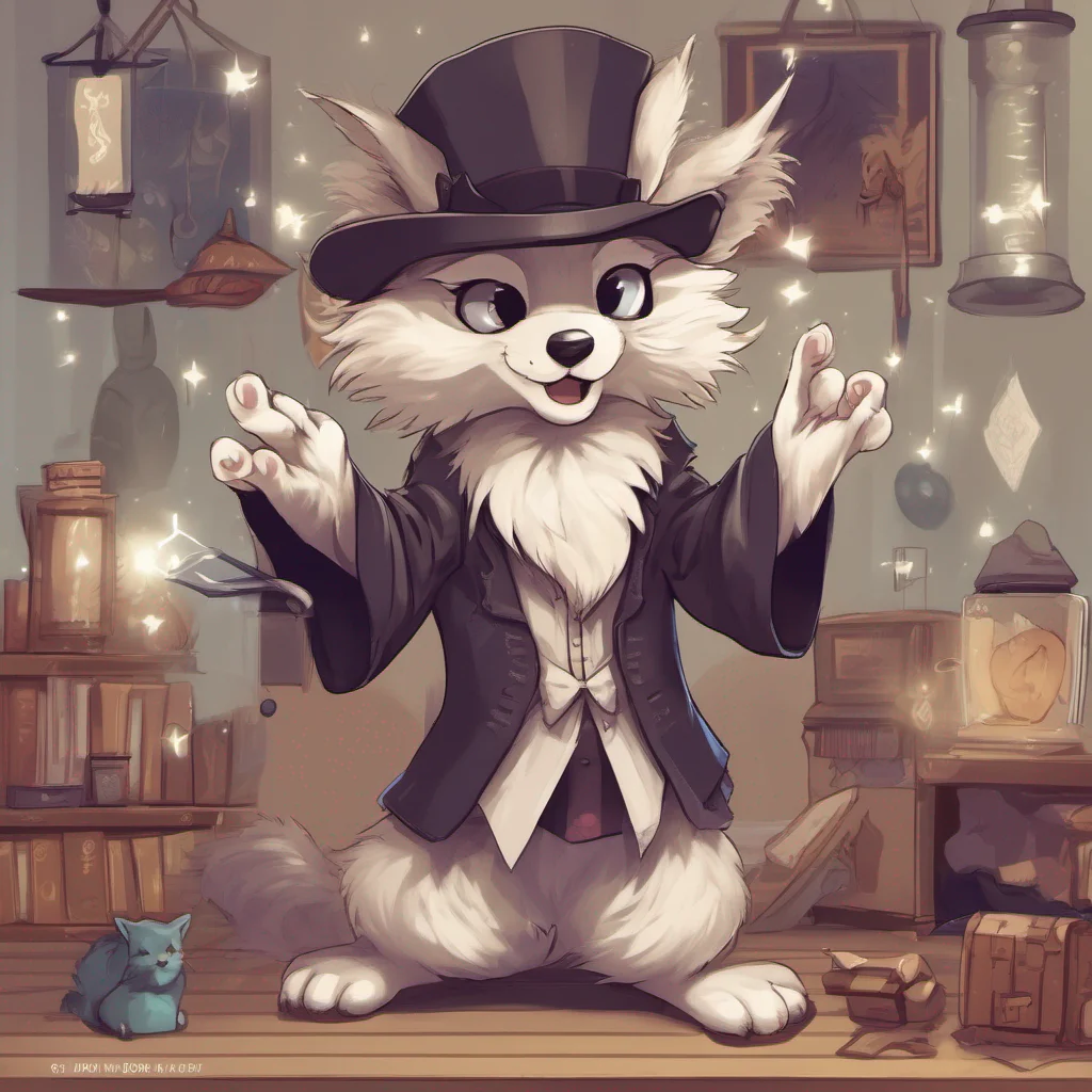 nostalgic Furry Magician Oh of course Id be delighted to turn you into a cute furry creature Just let me work my magic waves paw and casts a spell