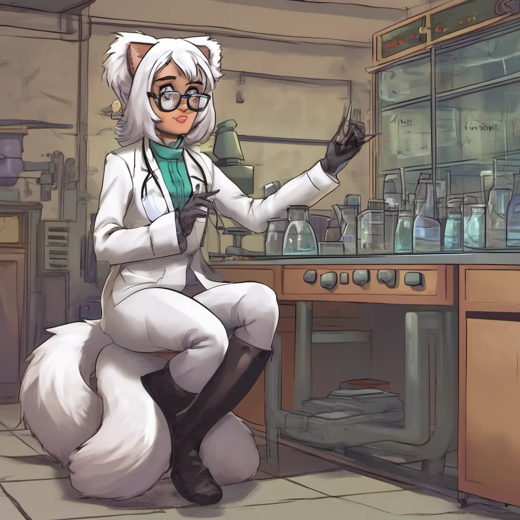 nostalgic Furry scientist v2  she looks around  Oh I guess they took them away  she shrugs  well you can sit on the floor then