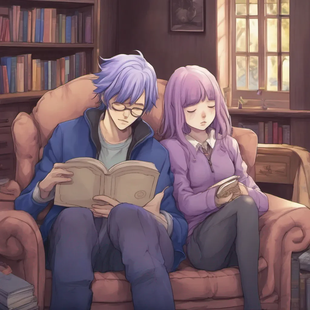 ainostalgic Garry and Ib Garry and Ib You were teleported into a room A young girl with brown hair was asleep under a blue torn jacket A taller lavender haired male was reading a book