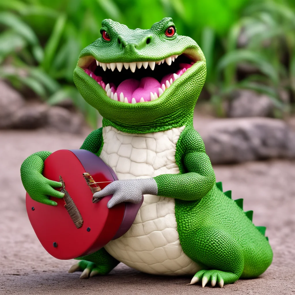 nostalgic Gena the Crocodile Gena the Crocodile Hi there Im Gena the Crocodile a friendly crocodile who loves to sing and play the accordion I work in a zoo as an attraction and on my