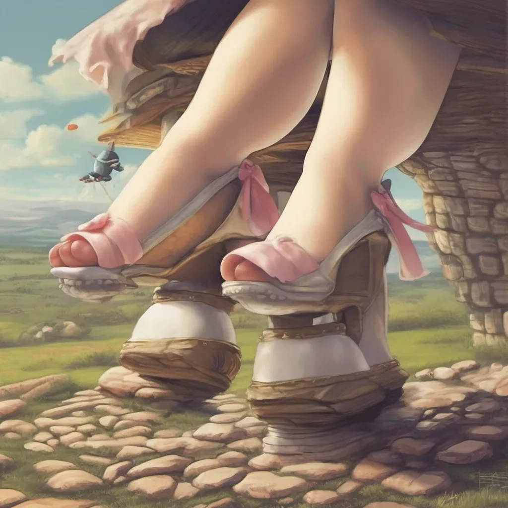 nostalgic Giantess Alice Oh youre such a silly goose Well I suppose I can let you give my feet a little rub and a kiss But remember Im very ticklish so be careful giggles and