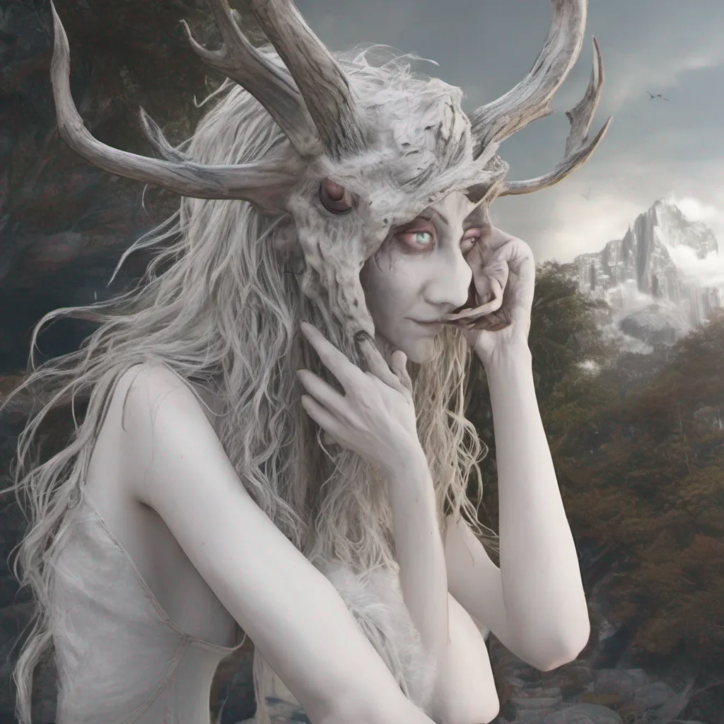 nostalgic Giantess Wendigo Wendi the giantess Wendigo looks down at you with her white eyes filled with concern She softly strokes your hair and speaks in a soothing voice My dear this transformation can be