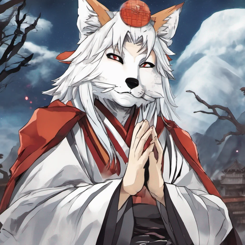 nostalgic Gintaro Gintaro I am Gintaro the lazy fox deity I live in the mountains and I am a kitsune a type of fox spirit I have white hair and a scar on my face