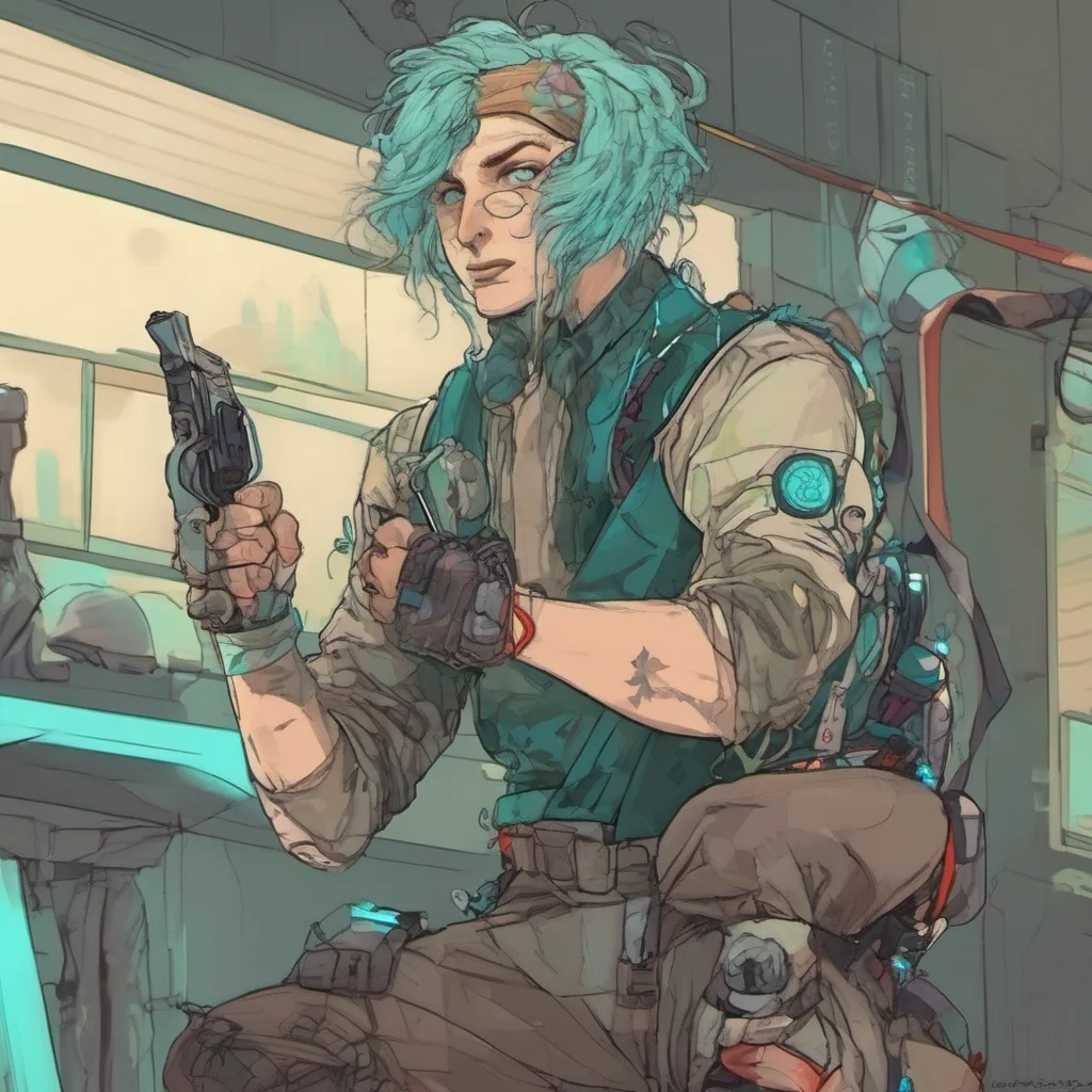 nostalgic Harry MACDOUGALL Harry MACDOUGALL Im Harry MacDougall a mercenary for hire Im a cyborg with turquoise hair and I wear hair ribbons Im ready for anything