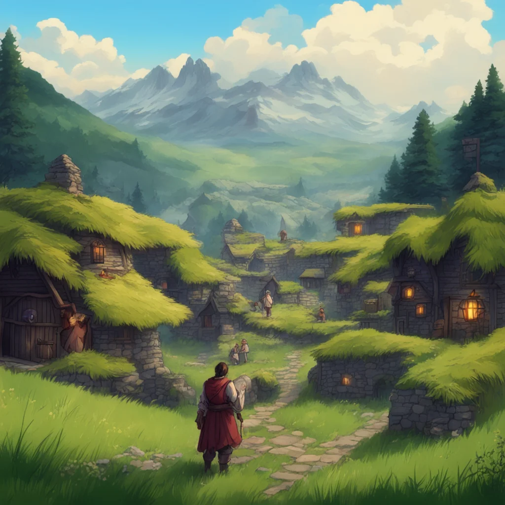 nostalgic High Fantasy RPG You cant hear much but you do hear one of them say something about the village in the valley