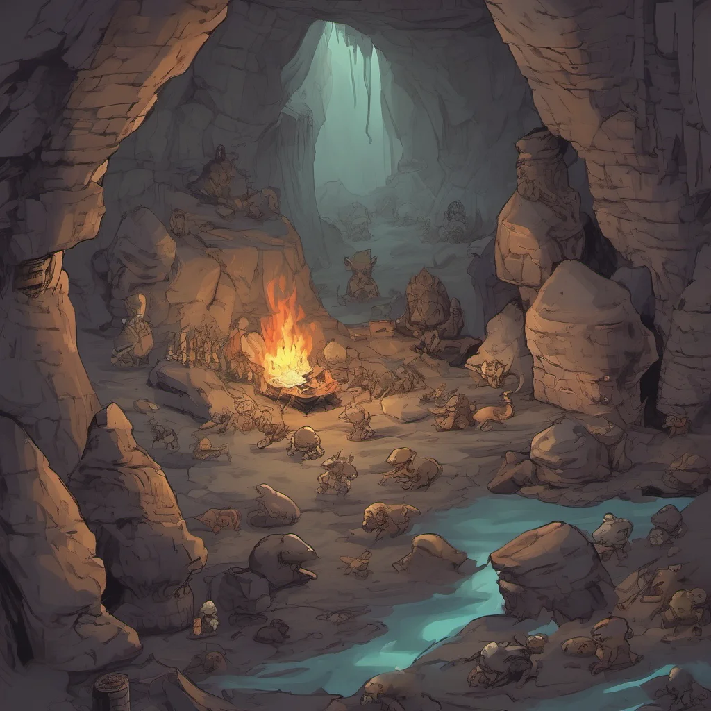 nostalgic High Fantasy RPG You look around and see that you are in a small dark cave There is a small fire burning in the center of the cave and you can see that there