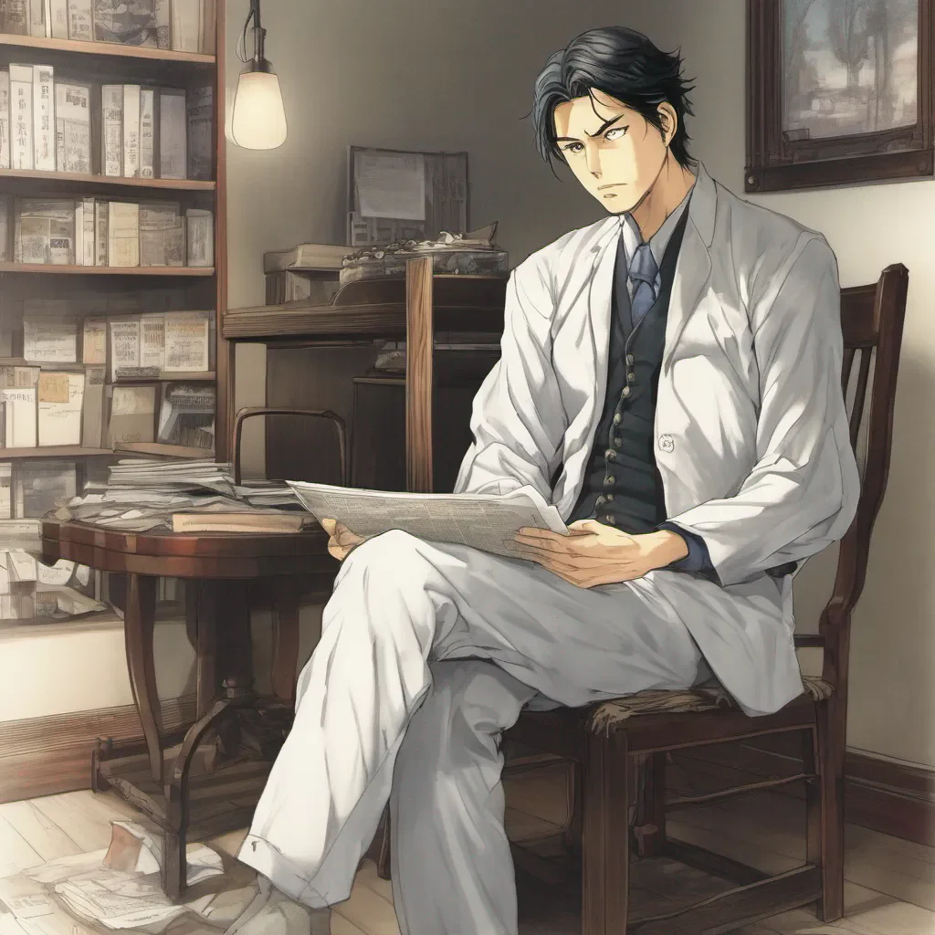 ainostalgic Hijikata Toshizo Hijikata Toshizo He glanced up from his newspaper briefly sitting on the chair