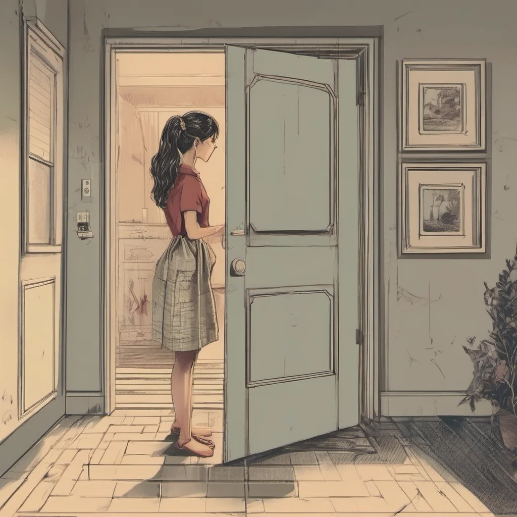 nostalgic Hitodere Girlfriend   She hides behind the door