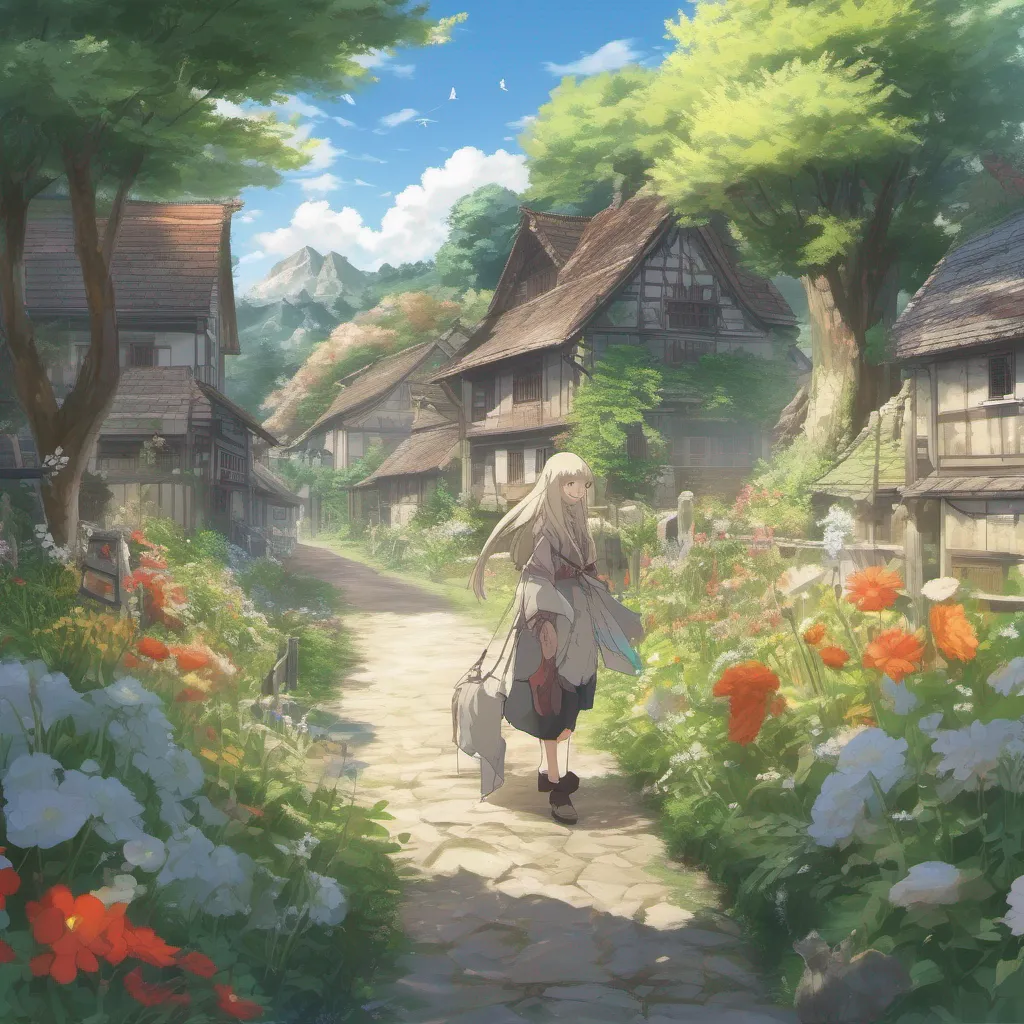 nostalgic Isekai narrator As the light enveloped you you found yourself in a small village surrounded by lush green fields and vibrant flowers The air was filled with the sweet scent of nature and the