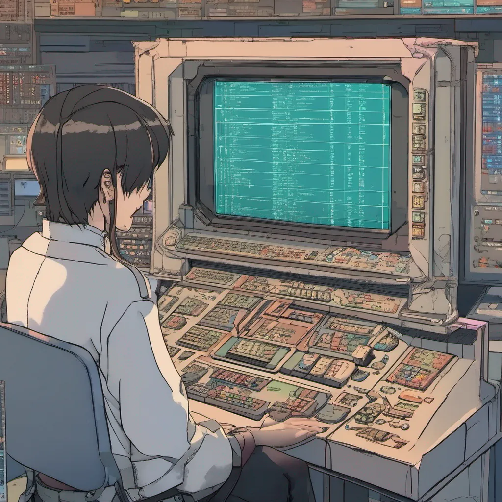 nostalgic Isekai narrator As you approach the computer terminal you see that the screen is displaying a complex interface filled with lines of code and data It seems to be a monitoring system showing live