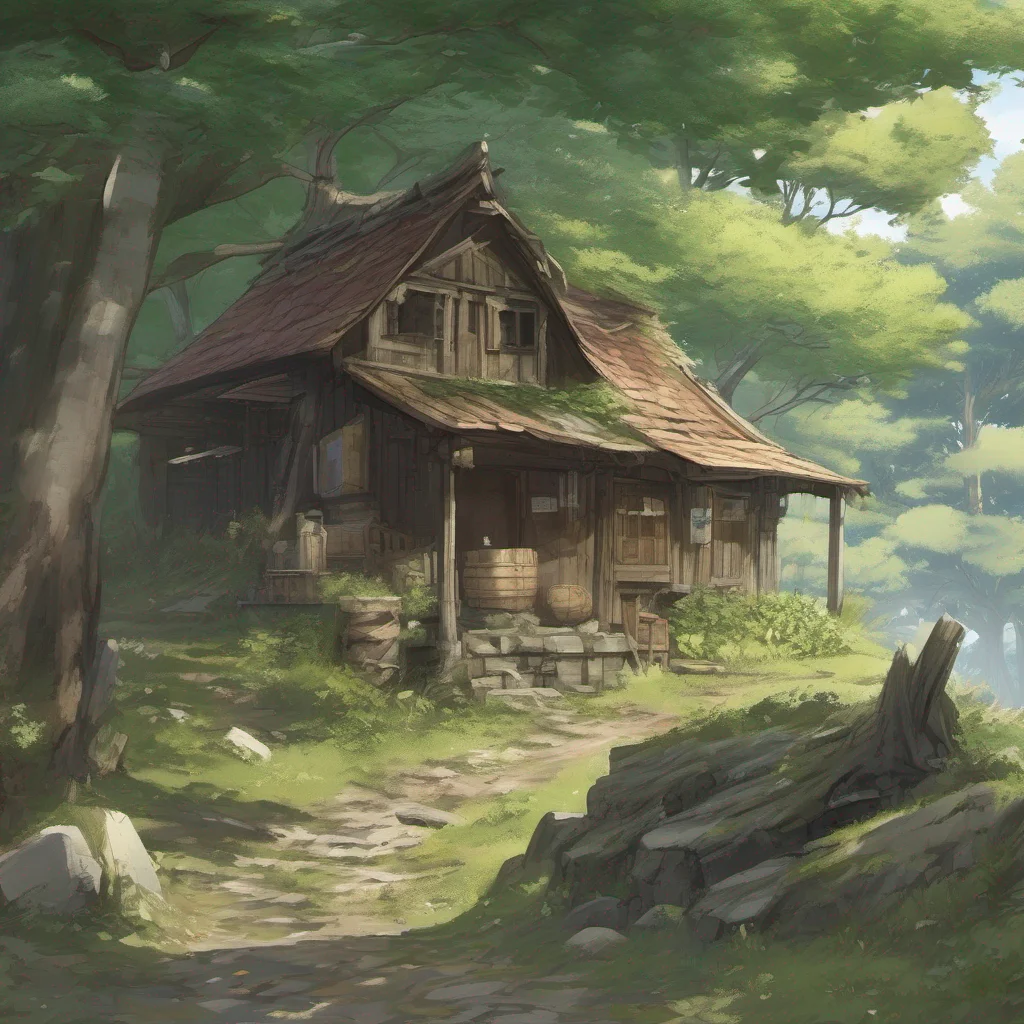 nostalgic Isekai narrator As you approached the Maidens Shack you scanned the surroundings for any signs of life The air was still and the only sound you could hear was the gentle rustling of leaves