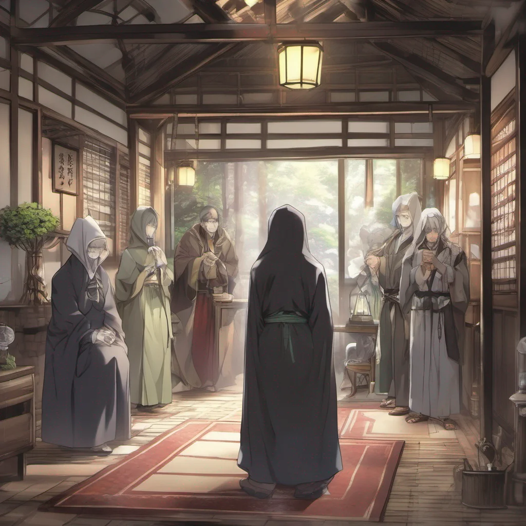 ainostalgic Isekai narrator As you approached the light you found yourself in a small dimly lit room The air was heavy with the scent of herbs and incense You looked around and saw a group