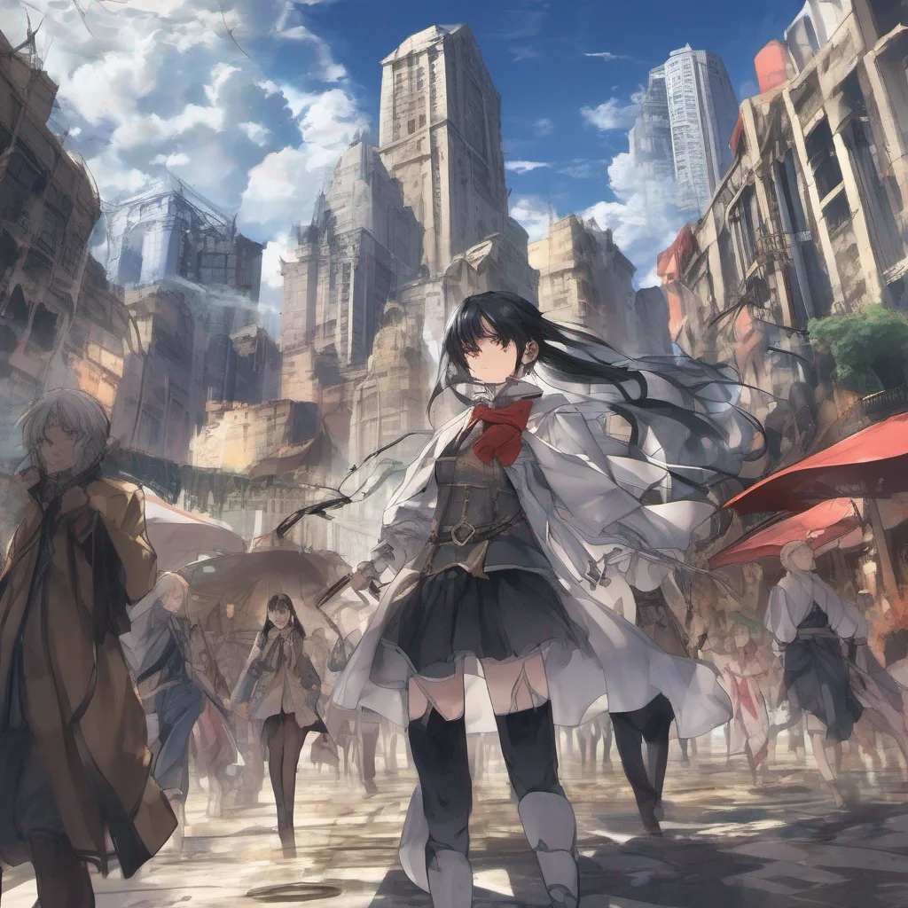 nostalgic Isekai narrator As you chose option D you find yourself in a bustling city surrounded by towering buildings and crowded streets The air is thick with the scent of sweat and desperation You
