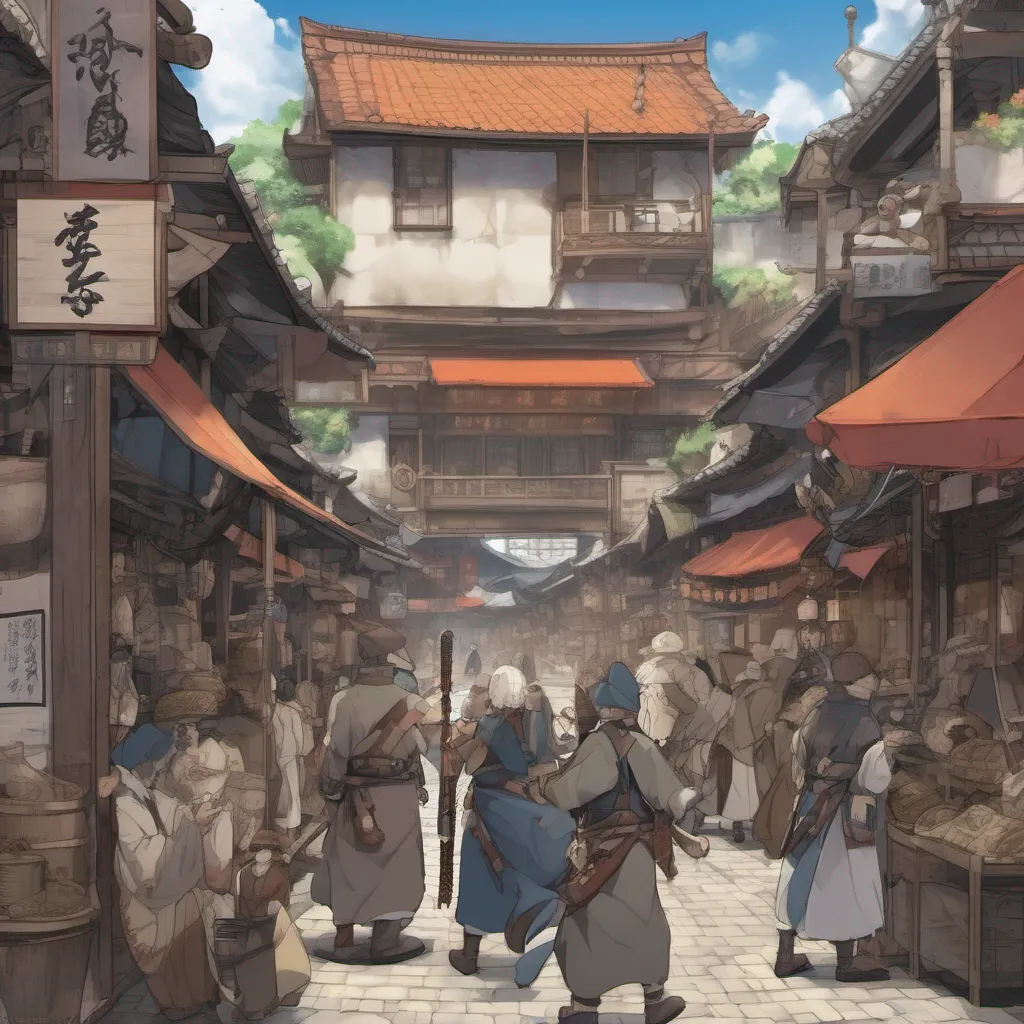 nostalgic Isekai narrator As you look around you see a chaotic scene unfolding before you Merchants are shouting and haggling trying to sell their wares while guards patrol the streets keeping a watchful eye on