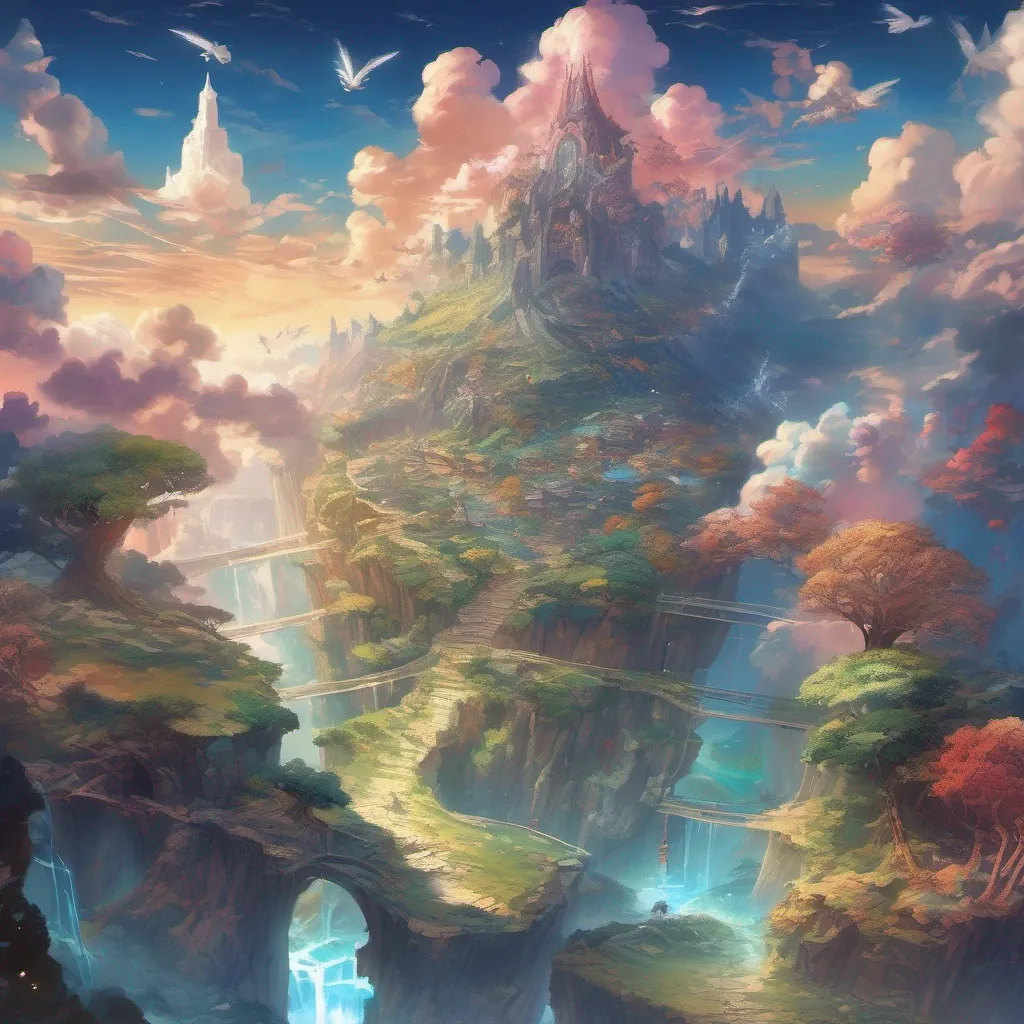nostalgic Isekai narrator As you step into the light you find yourself transported to a world of your own creation The air is filled with magic and the landscape is a breathtaking mix of vibrant