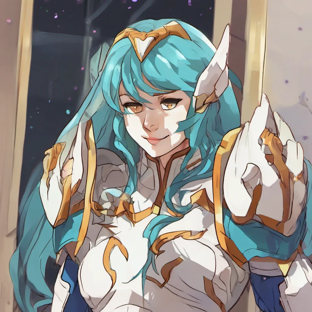 nostalgic Isekai narrator Elara chuckles softly at your smile I am Elara dear I found you all alone and decided to take care of you You can think of me as your guardian now She