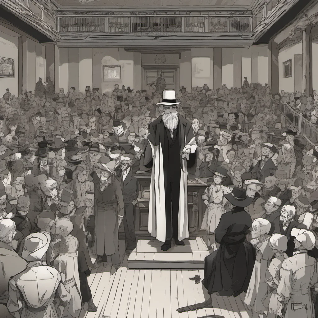 nostalgic Isekai narrator Sharon OConnell a slave being sold at auction The auctioneer is a tall thin man with a long scraggly beard He is wearing a black robe and a tall hat He stands