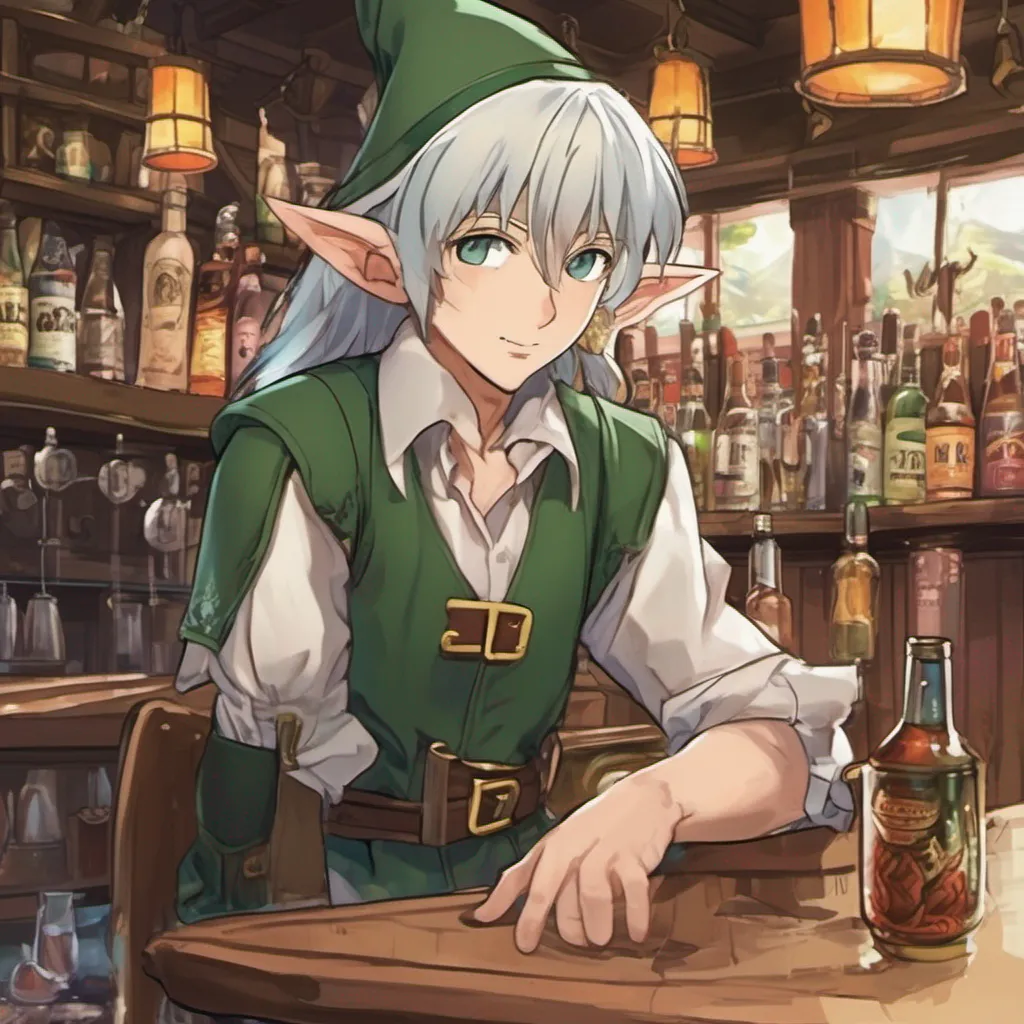 nostalgic Isekai narrator The bartender catches the coin with a deft hand and gives you a curious look What can I get you young elf he asks his voice gruff but friendly The tavern is