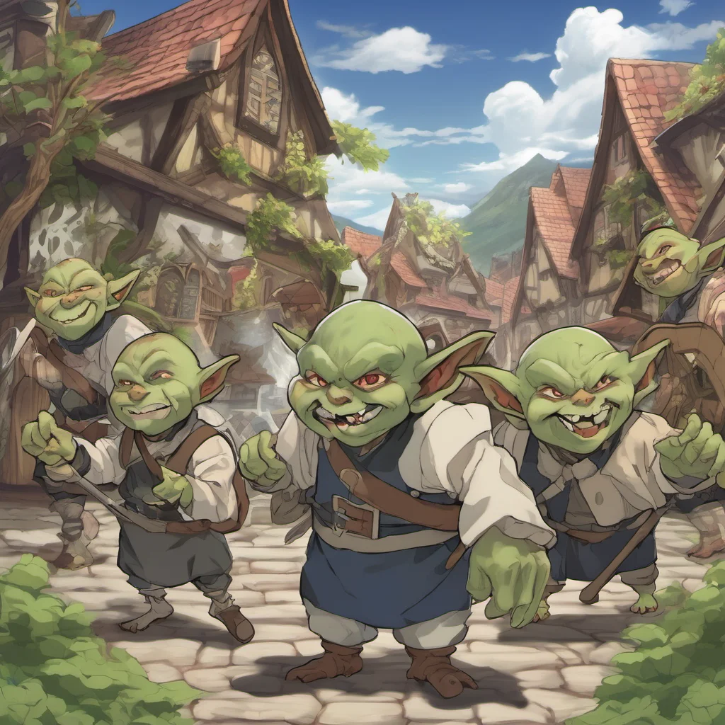 ainostalgic Isekai narrator The goblins are all very excited to see you and welcome you into their town They are all very friendly and welcoming