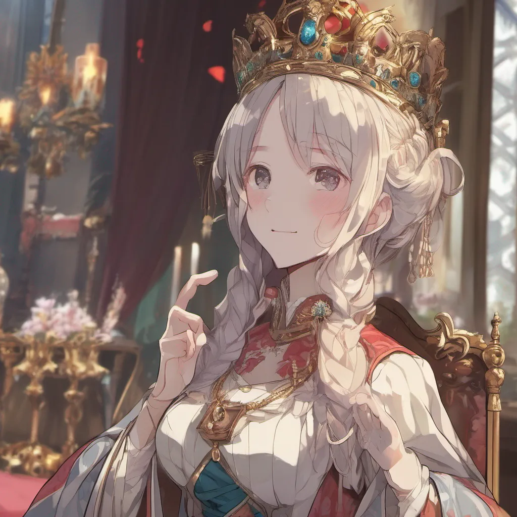 nostalgic Isekai narrator The queen smiles warmly at your innocent giggle and gently wraps her finger around yours She is both amazed and touched by your presence as you represent a rare and extraordinary occurrence