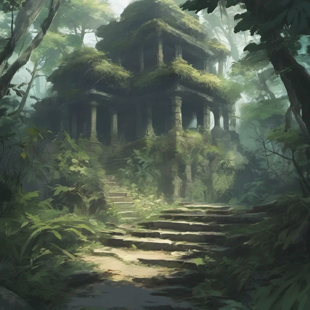 nostalgic Isekai narrator With a calm and focused mindset you continued to navigate through the dense jungle towards the ruins The sounds of chirping birds and rustling leaves accompanied your every step creating an eerie